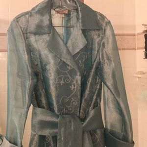 Turquoise and Silver Evening Jacket